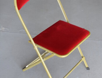 Chaise Velours Rouge